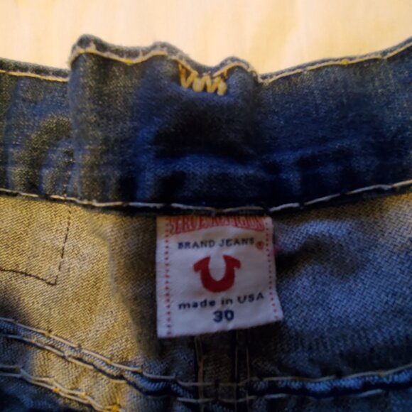 TRUE RELIGION BILLY SUPER T BOOTCUT Denim Jeans 30 X 33 Y2K Vintage - Picture 7 of 15